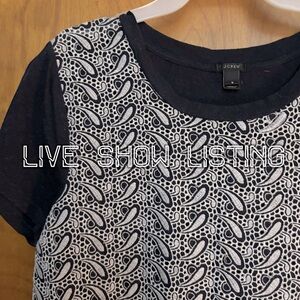 J. Crew Embroidered Tee, Sm S